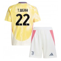 Echipament fotbal Juventus Timothy Weah #22 Tricou Deplasare 2024-25 pentru copii maneca scurta (+ Pantaloni scurti)